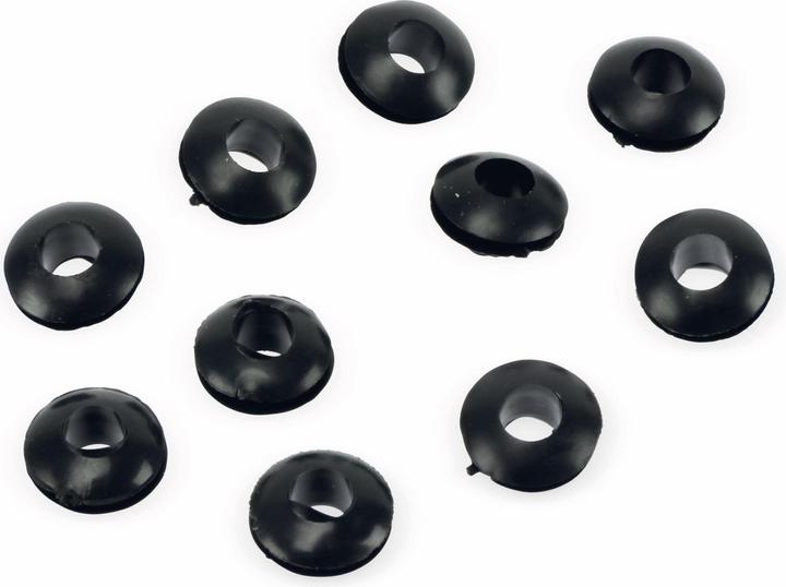 Actual product image Eneroid Grommet, rubber, 5/11 mm, black, 10 pcs.
