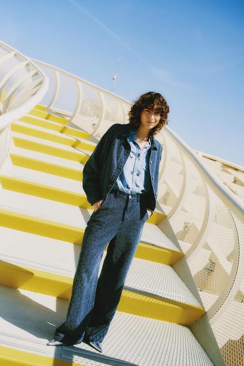 Actual product image B.young Kanilla Dobby Denim (36)