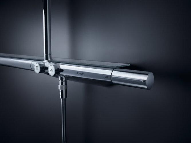 Actual product image Axor ShowerSolutions Showerpipe with thermostat 800 and head shower 350 1jet