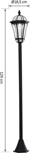 Image du produit Swisshandel24 Lanterne solaire de jardin, set de 2, lampe de jardin, lampe de chemin avec LED, 6-8 h, acier (IP44)