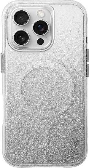 Actual product image Uniq etui Coehl Lumino iPhone 16 Pro Max 6.9" Magnetic Charging srebrny/sparkling silver (Apple iPhone 16 Pro Max)