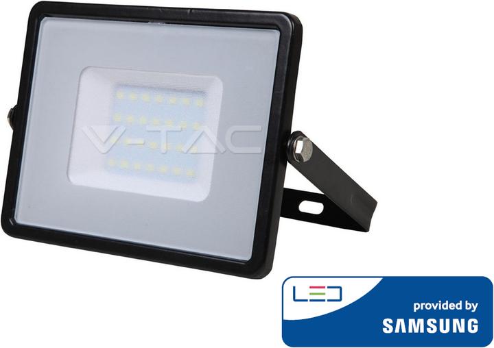Produktbild Samsung 30W LED floodlight V-TAC, 6400K (cool white), IP65, black housing, LED chip (2400 lm, IP65)