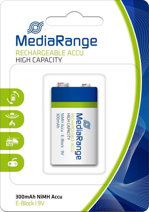 Produktbild MediaRange MRBAT124 (1 Stk., 6HR61, 300 mAh)
