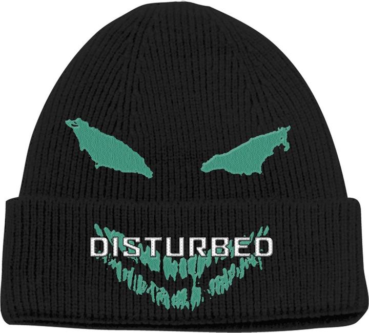 Actual product image Disturbed Unisex Adult Green Face Beanie (One size)