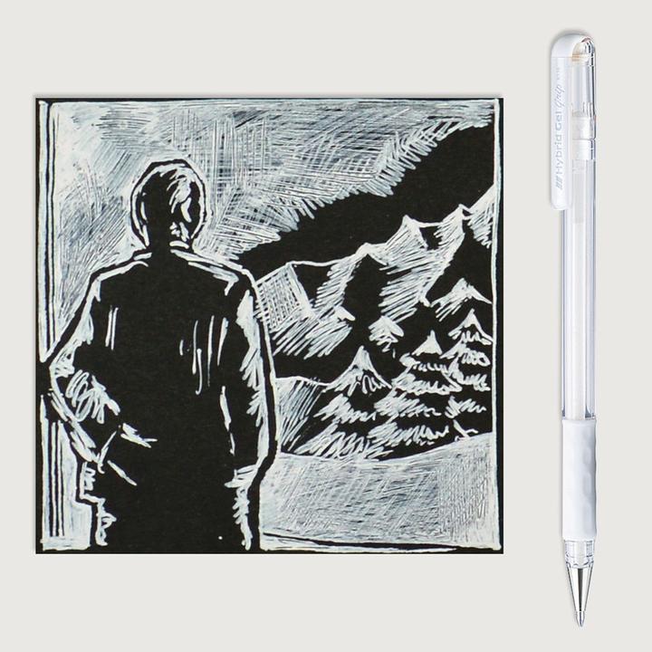 Produktbild Pentel Hybrid Gel Grip (Transparent, Weiss, 1 x)