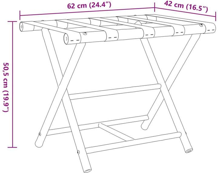 Image du produit VidaXL Porte-bagages pliable (Porte-valise)