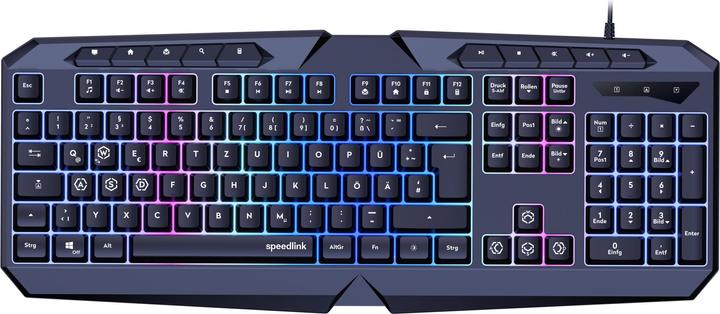 Image du produit Speedlink Clavier de jeu LUDICIUM RGB Rainbow, noir (DE, Filaire)