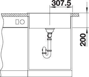 Produktbild Blanco Naxa 6 (Aufsatzspülbecken, 51 cm, 61.50 cm)