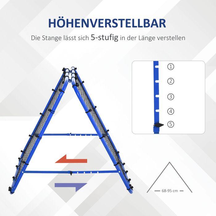 Swisshandel24 Fussball Rebounder Kickback Tor Rückprallwand Netz beidseitiger Rückprall Verstellbar in 5 Stufen St