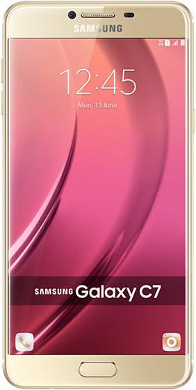 Produktbild Samsung Galaxy C7 (64 GB, Gold, 5.70", Dual SIM, 16 Mpx, 4G)