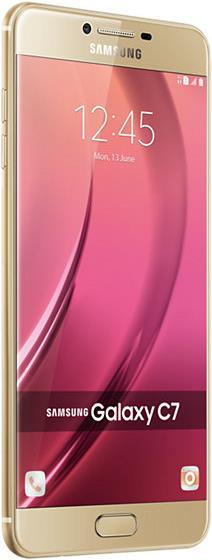 Produktbild Samsung Galaxy C7 (64 GB, Gold, 5.70", Dual SIM, 16 Mpx, 4G)