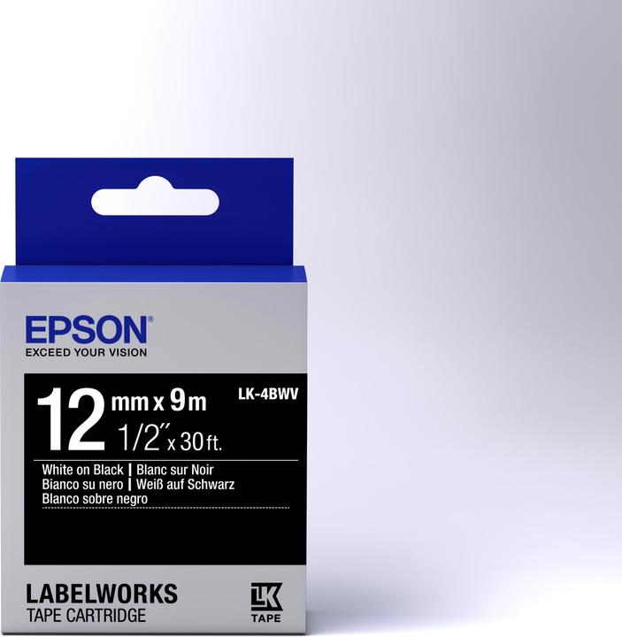 Actual product image Epson Lk-4bwv (1.20 cm, White, Black)