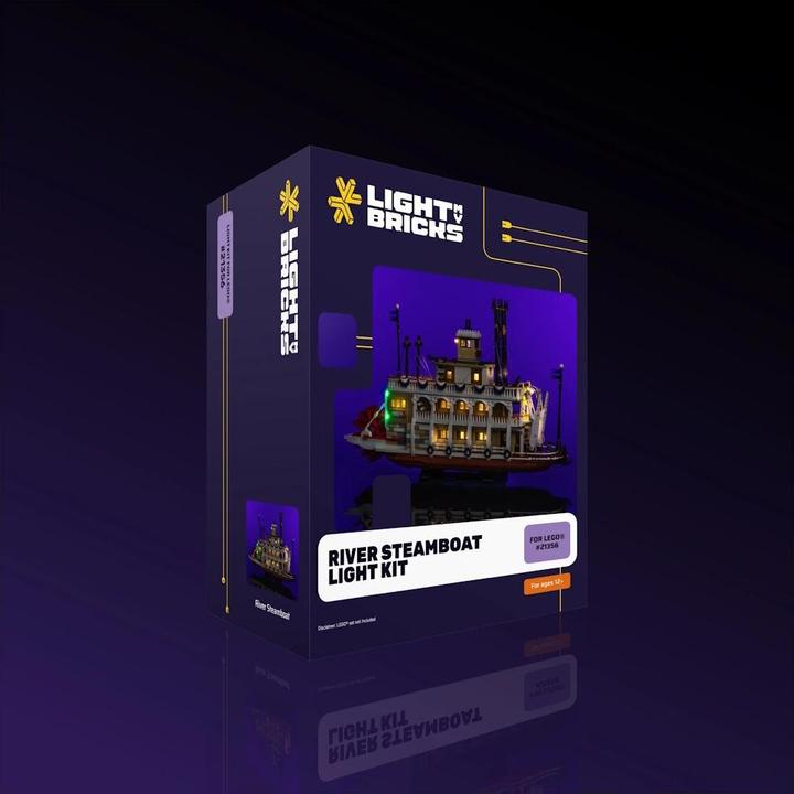 Actual product image Light my bricks LMB 2.0 LEGO® 21356# River Steamboat Light Kit