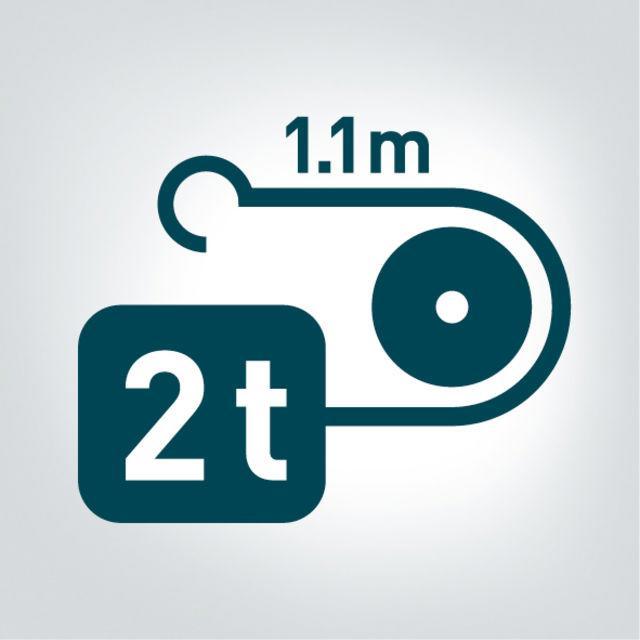 Image du produit technocraft Palan manuel de haute qualité, force de traction jusqu'à 2t, longueur jusqu'à 2.4m
