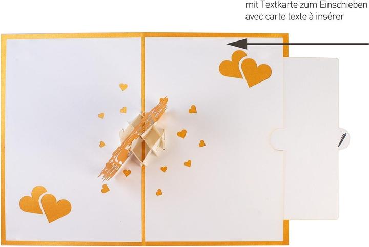 Image du produit Hervorragend Carte de voeux de mariage Couple d'or - 3D Pop-up (1 pcs)