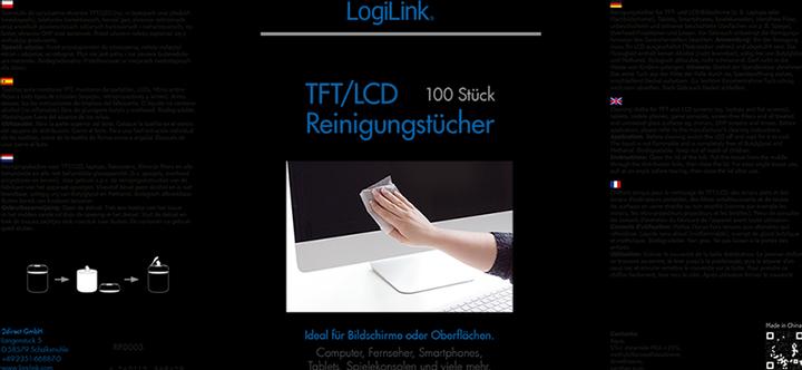 Actual product image LogiLink Screen cleaning cloths (100 pieces) (100 x)