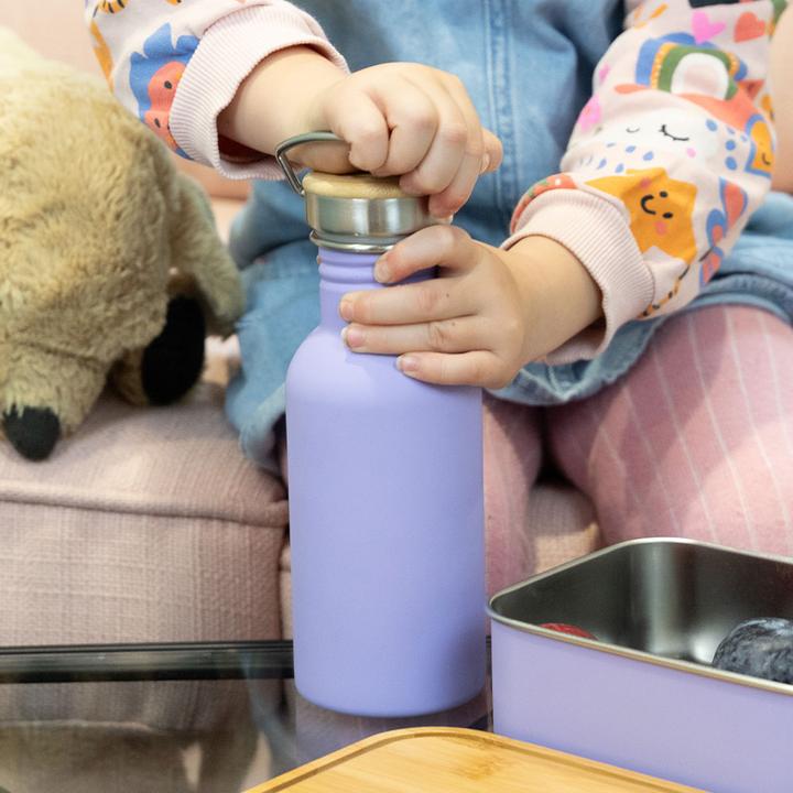 Actual product image For You Drinking bottle for children - Purple lion | stainless steel | 500 ml (0.50 l)