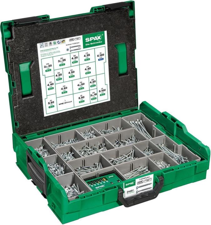 Spax Valigetta di montaggio L-BOXX (2445 Viti per pezzo)