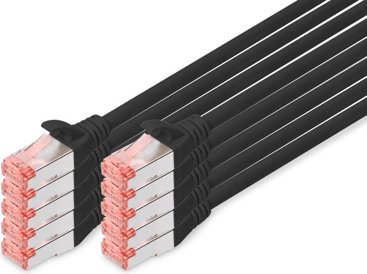 Produktbild Digitus CAT6 S-FTP Patchk.,0,25m, SW (S/FTP, CAT6, 0.25 m)