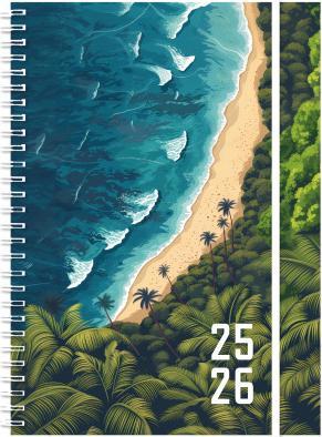 Image du produit Simplex Agenda scolaire Emotions 24/25 500213.25 1W/2S 17M Palms ML 14.8x21cm (A5, Allemand)