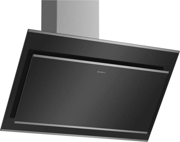 Bosch Hausgeräte Série 4 Soubassement mural 90 cm verre clair noir imprimé DWK97IM60 (Hotte murale)