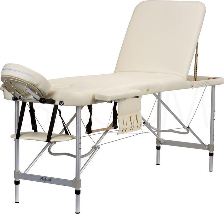 Body Fit 3-piece, beige, aluminum massage bed