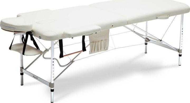 Body Fit table, lit de massage 2 pièces aluminum beige XXL (552)