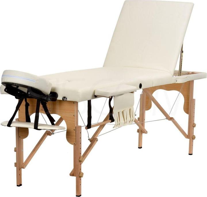 Body Fit 3-piece beige massage bed + accessories + bag for free
