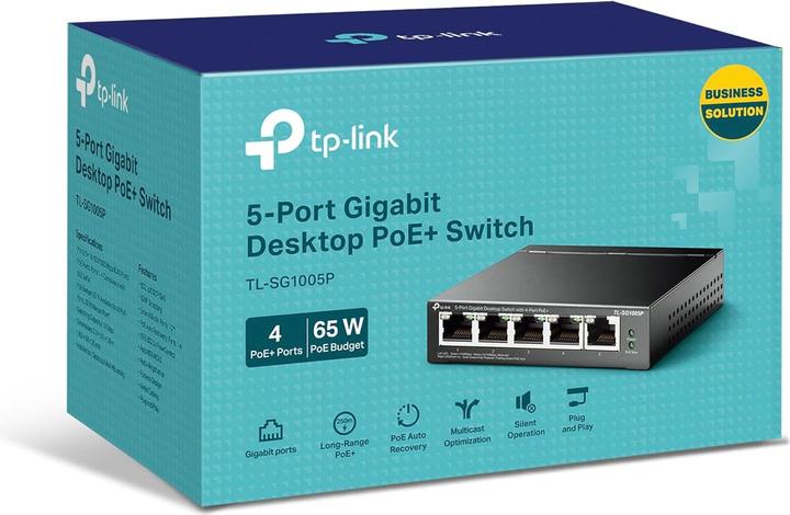 Actual product image TP-Link Tl-Sg1005p (5 Ports)