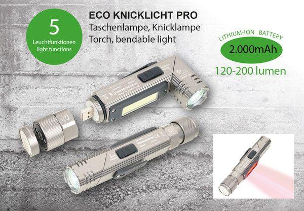 Produktbild Troika ECO KNICKLICHT PRO Taschenlampe Knicklampe multifunktional, titanfarben (14.90 cm, 200 lm)