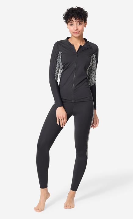 Image du produit Nabaiji Tee shirt manches longues zippé aquagym aquabike Femme - Phoebe noir (38)