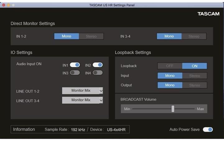 Actual product image Tascam US-4x4HR (USB)