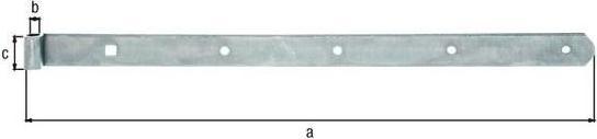 Actual product image GAH Shutter strap length 500 x 10 x 30 mm thickness 3 mm steel galvanised yellow Ø 10 mm rounded
