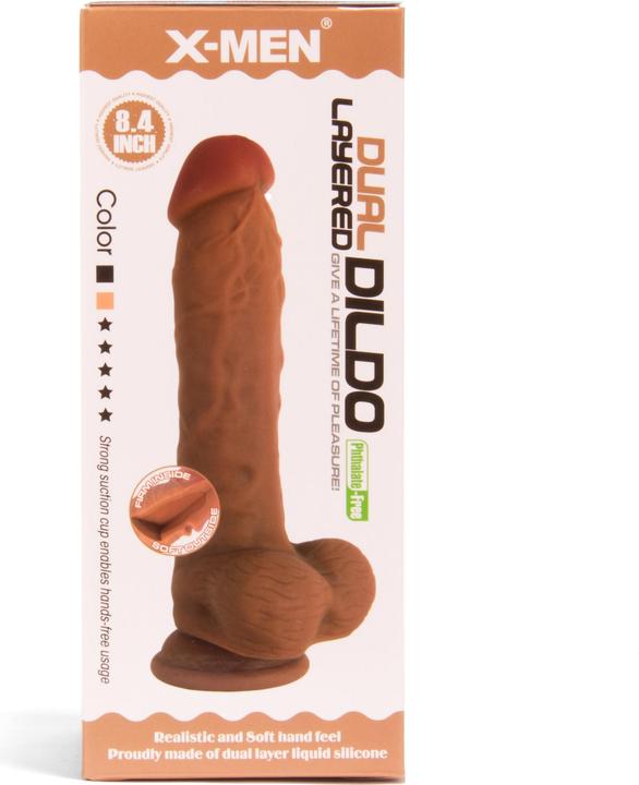 Image du produit Wicked X-MEN 8,4 pouces Gode à double couche Marron