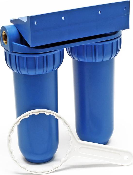 Immagine prodotto Naturewater NW-BR10B2 Filtro acqua a doppio filtro 20,67 mm 1/2" con sedimenti a carbone attivo