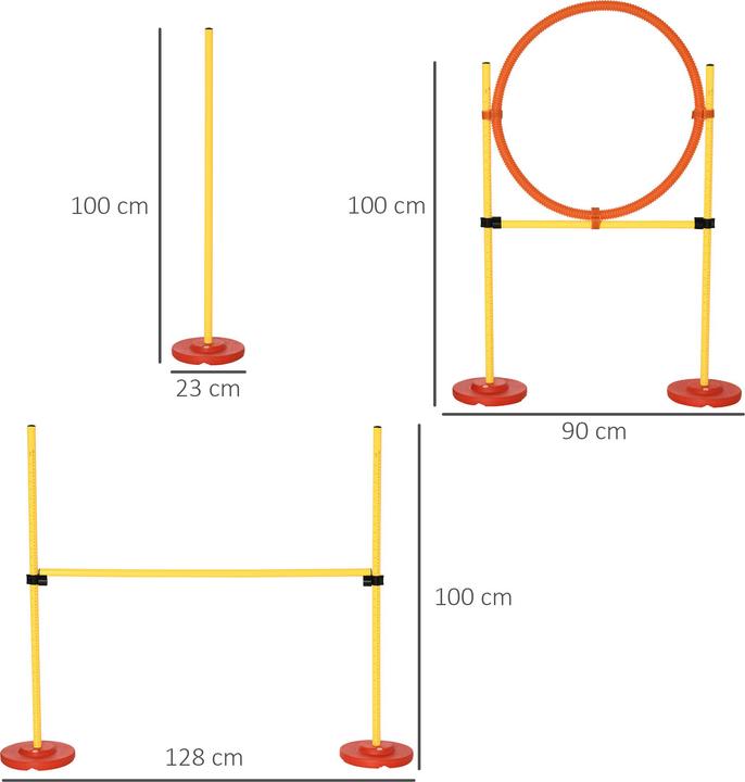 Produktbild PawHut Agility Set 3-in-1 (One Size, Agility)