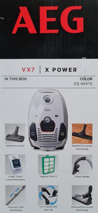 Actual product image AEG VX7-2-IW-S Cylinder Vacuum Dry Dust Bag