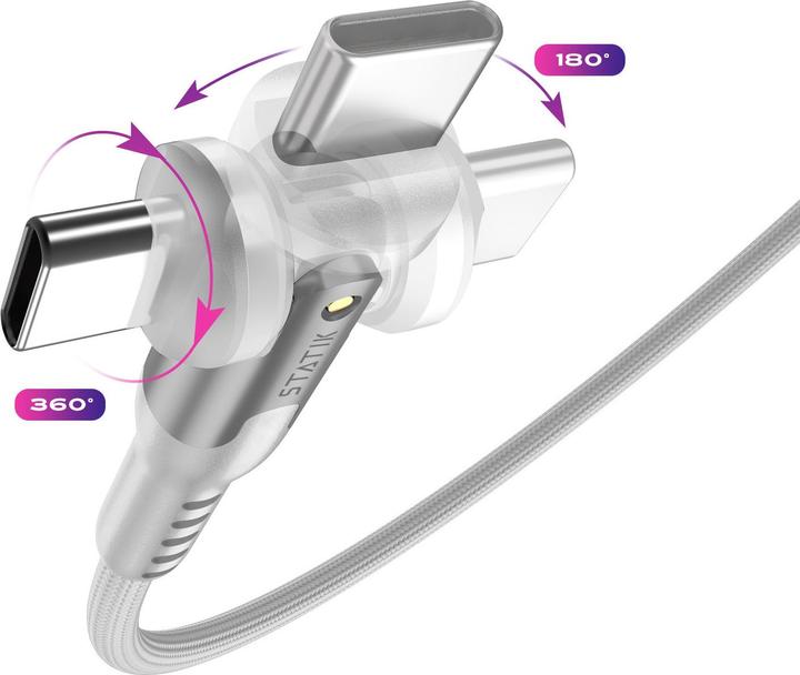 Produktbild Statik PowerPivot Pro - USB-C-auf-USB-C-Kabel 1 m, nylongeflochten (1 m, 100 W)