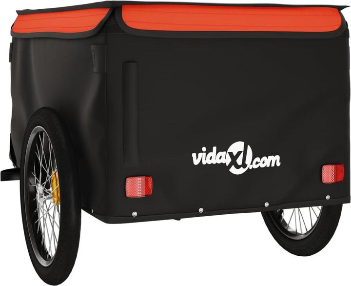 Produktbild VidaXL Lastenanhänger Schwarz und Orange 45 kg Eisen, Farbe