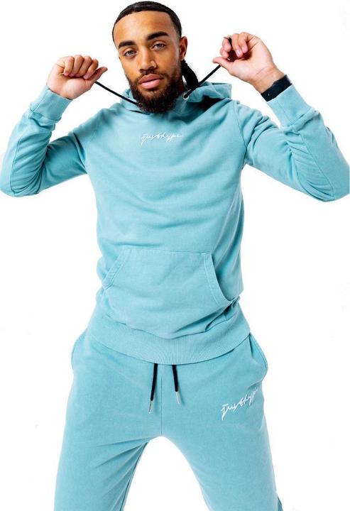 Justhype Acid Wash Hoody TWLR-137 Mėlyna L (L)