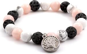 Actual product image Beneto Bead bracelet made of jadeite. lava stone and howlite MINK39 / 17 (Lava Stone, Howlite, Jadeite)