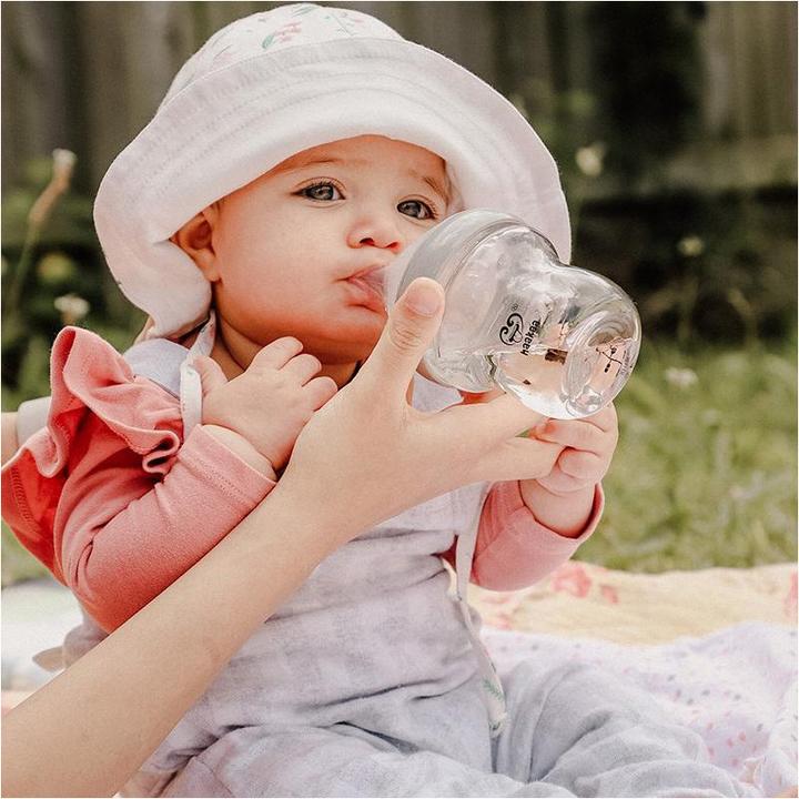 Produktbild Haakaa Generation 3 Trinkflasche Glas 120ml - Grau (120 ml)