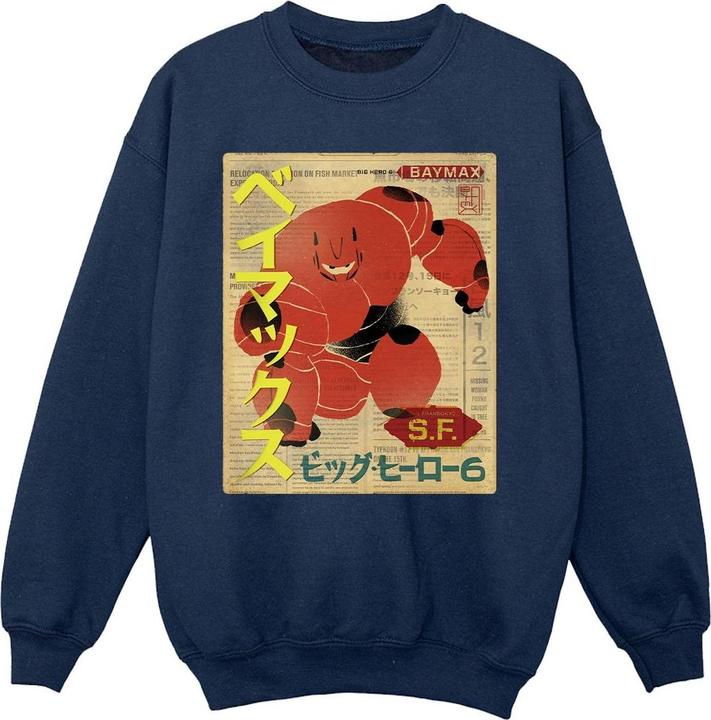 Disney Big Hero 6 Baymax Baymax Newspaper Sweatshirt Mädchen