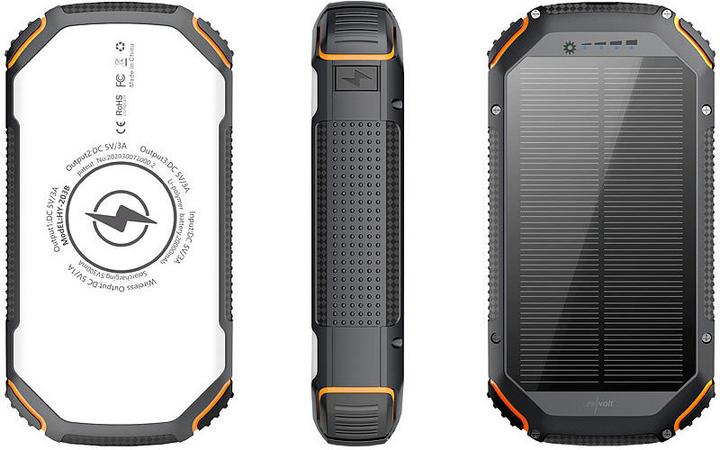 Revolt Solar-Powerbank mit 20 Ah (20000 mAh, 15 W, 100000 Wh)