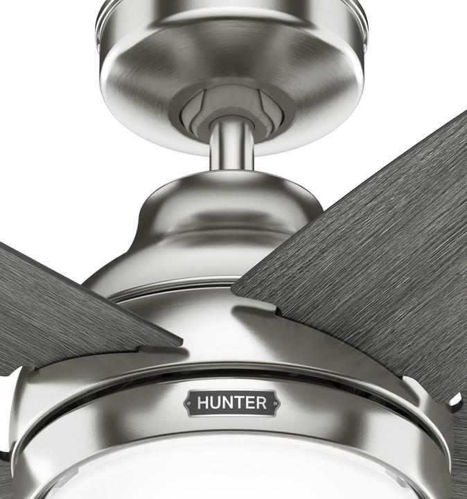 Produktbild Hunter Fans Deckenventilator Bernard Nickel mit Licht & Fernbedienung (43.50 dB)