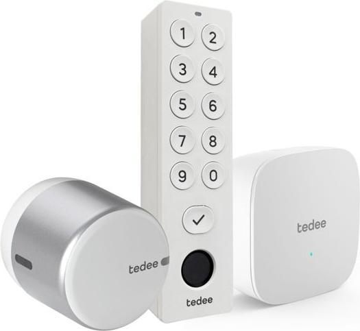 Immagine prodotto Tedee Go 2 mit Bridge und Keypad Pro (Impronta, Bluetooth, Smartphone, Combinazione numerica elettronica)