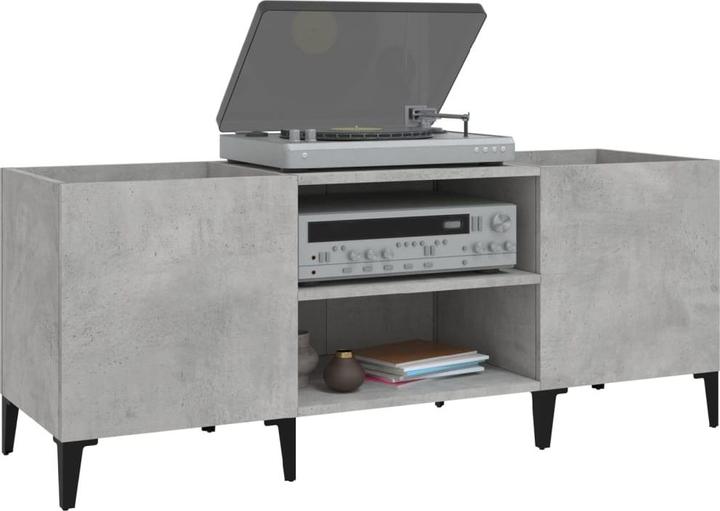 Actual product image VidaXL Plattenschrank Betongrau 121x38x48 cm Holzwerkstoff