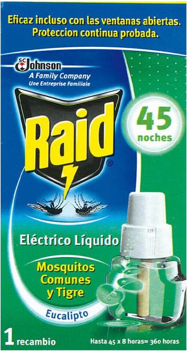 Produktbild Raid Anti-Mosquito Refill Eucalyptus Tree 45 Night (Körperlotion)