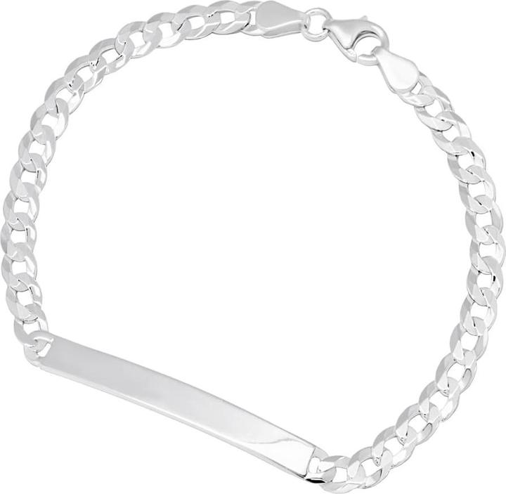 Candy ID Bracelet Curb 5.2 mm, 925 Sterling Silver (21 cm, 925er Sterlingsilber)
