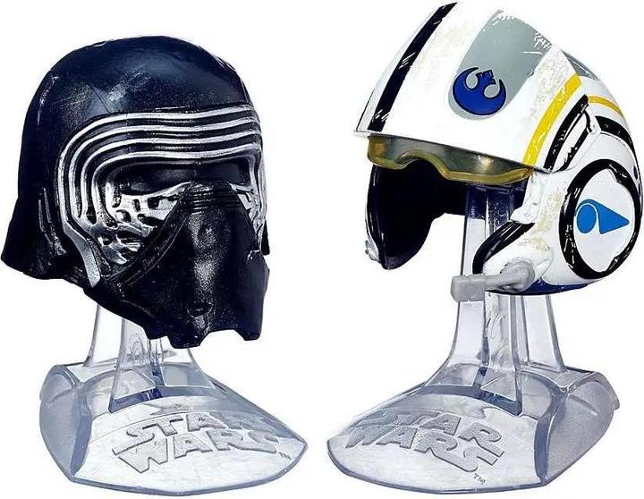 Produktbild Hasbro Star Wars The Force Awakens Black Titanium Kylo Ren & Poe Dameron 2-Inch Diecast Helmet 2-Pack